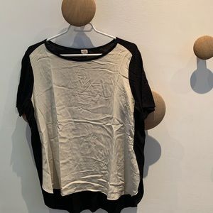 Wilfred cotton & silk, black & white t-shirt small